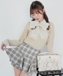 MAJESTIC LEGON | レイヤードライクフレアショートスカパン(その他パンツ)