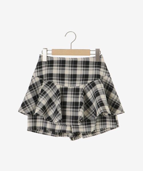 MAJESTIC LEGON（マジェスティックレゴン）の「レイヤードライクフレアショートスカパン（その他パンツ・レディース・ホワイト系その他2/ブラック系その他/ベージュ系その他2・MEDIUM）」の6枚目の写真