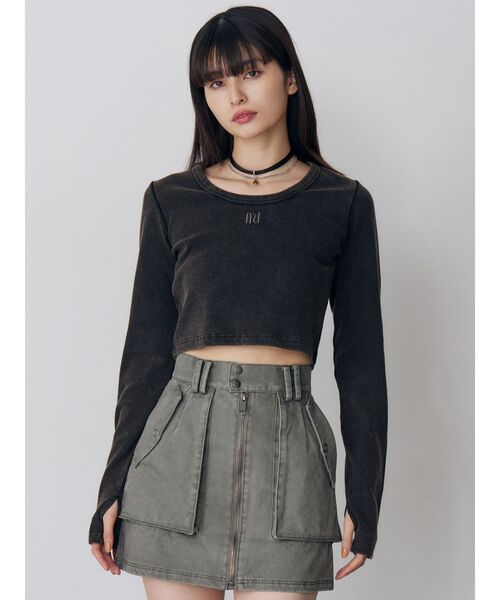 MURUA(ムルーア)の「MUロゴトップス(Tシャツ/カットソー・レディース・ピンク/ホワイト/ブラック・FREE)」の5枚目の写真