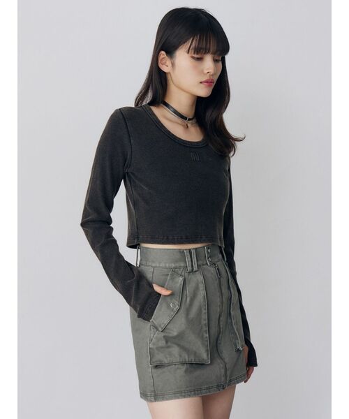 MURUA(ムルーア)の「MUロゴトップス(Tシャツ/カットソー・レディース・ピンク/ホワイト/ブラック・FREE)」の6枚目の写真