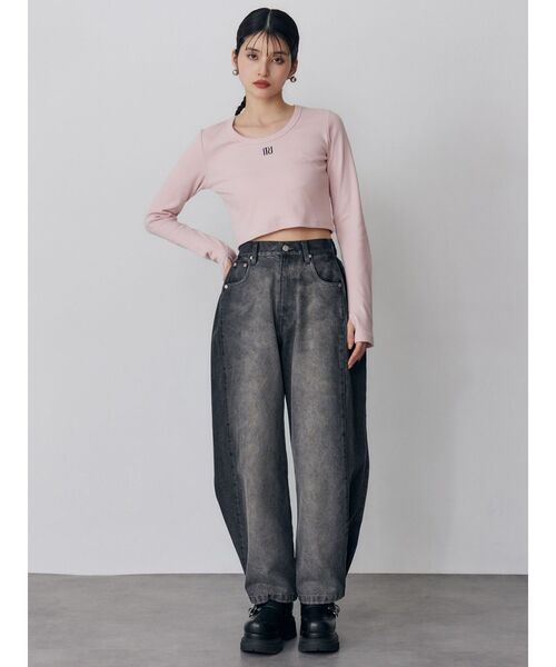 MURUA(ムルーア)の「MUロゴトップス(Tシャツ/カットソー・レディース・ピンク/ホワイト/ブラック・FREE)」の13枚目の写真