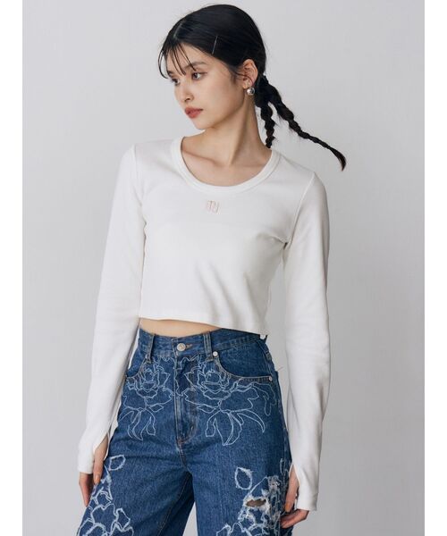 MURUA(ムルーア)の「MUロゴトップス(Tシャツ/カットソー・レディース・ピンク/ホワイト/ブラック・FREE)」の20枚目の写真