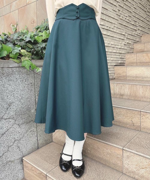 F i.n.t(フィント)の「【3サイズ展開】コルセットベルト2wayフレアースカート/fint フィント(スカート・レディース・ネイビー/ブルーグリーン/レッド系その他・1/2/3)」の9枚目の写真