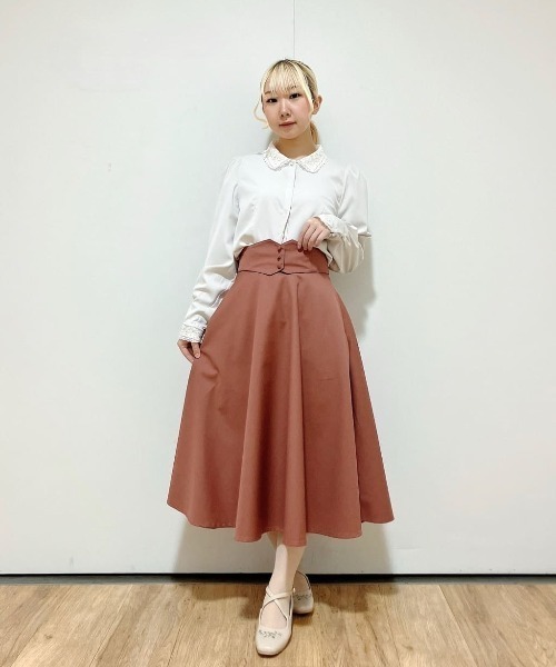 3サイズ展開】コルセットベルト2wayフレアースカート/fint フィント