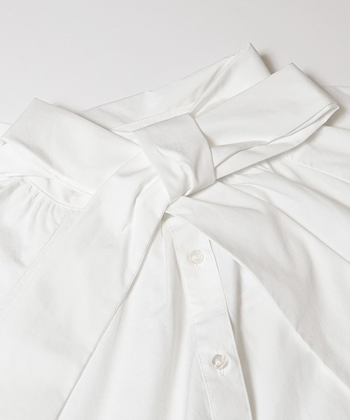 coca(coca)(コカ)の「ボウタイブラウス| セレモニー オフィス ママスーツ フォーマルウェア スーツ 卒業式(シャツ/ブラウス・レディース・ライトブルー/ホワイト・L/M)」の15枚目の写真