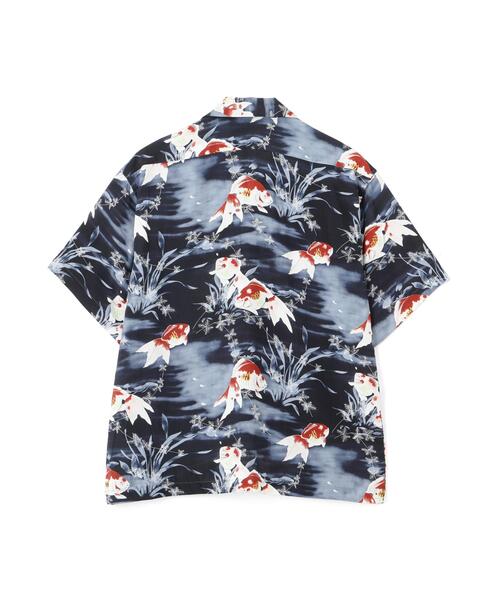 schott(ショット)の「Schott×PJ/ショット×パイナップルジュース/GOLDFISH RAYON SHIRT/ゴールドフィッシュ レーヨンシャツ(シャツ/ブラウス・メンズ・ブラック・2XL/XL/L/M)」の9枚目の写真