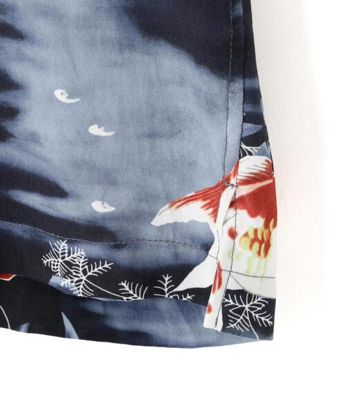 schott(ショット)の「Schott×PJ/ショット×パイナップルジュース/GOLDFISH RAYON SHIRT/ゴールドフィッシュ レーヨンシャツ(シャツ/ブラウス・メンズ・ブラック・2XL/XL/L/M)」の5枚目の写真