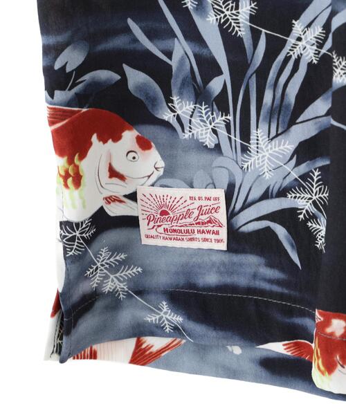 schott(ショット)の「Schott×PJ/ショット×パイナップルジュース/GOLDFISH RAYON SHIRT/ゴールドフィッシュ レーヨンシャツ(シャツ/ブラウス・メンズ・ブラック・2XL/XL/L/M)」の6枚目の写真