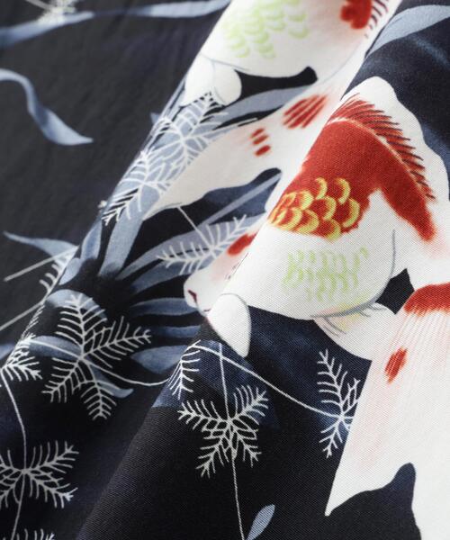 schott(ショット)の「Schott×PJ/ショット×パイナップルジュース/GOLDFISH RAYON SHIRT/ゴールドフィッシュ レーヨンシャツ(シャツ/ブラウス・メンズ・ブラック・2XL/XL/L/M)」の7枚目の写真