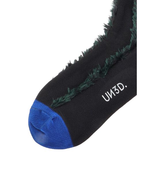 UN3D.(アンスリード)の「FRINGE SOCKS / フリンジソックス(ソックス/靴下・レディース・ブラック/ターコイズブルー・FREE)」の6枚目の写真