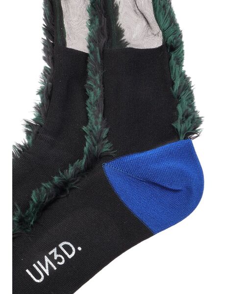 UN3D.(アンスリード)の「FRINGE SOCKS / フリンジソックス(ソックス/靴下・レディース・ブラック/ターコイズブルー・FREE)」の5枚目の写真