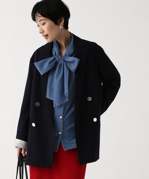 Elura(エルーラ)の「デニムボウタイブラウス/646532(シャツ/ブラウス・レディース・ライトブルー/ブルー・FREE)」の2枚目の写真