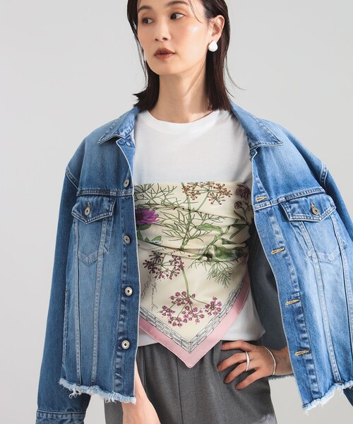 manipuri（マニプリ）の「manipuri / ハーバルガーデン 大判スカーフ（ストール/ショール・レディース・ピンク・ONE SIZE）」の2枚目の写真