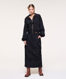 Zipper Point Cargo Skirt, Black