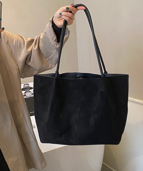 blackdia ocean（ブラックダイヤオーシャン）の「blackdia ocean PU スウェード トートバッグ ポーチ付き（トートバッグ・レディース・ダークブラウン/ブラウン/ブラック・FREE）」の5枚目の写真