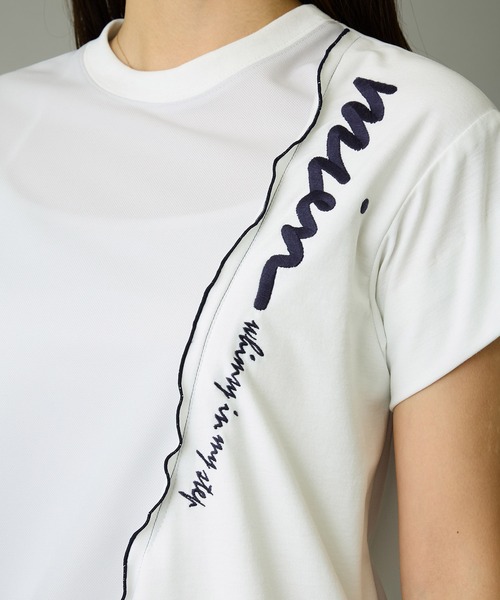 AVIE（アビィ）の「【mien】刺繍デザインTee（Tシャツ/カットソー・レディース・ホワイト/ブラック・38）」の21枚目の写真