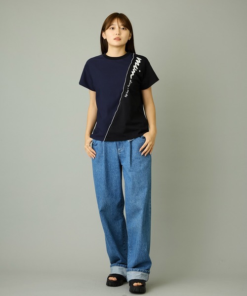 AVIE（アビィ）の「【mien】刺繍デザインTee（Tシャツ/カットソー・レディース・ホワイト/ブラック・38）」の8枚目の写真