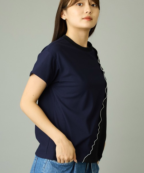 AVIE（アビィ）の「【mien】刺繍デザインTee（Tシャツ/カットソー・レディース・ホワイト/ブラック・38）」の19枚目の写真