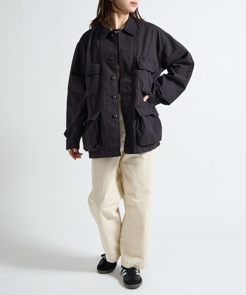 ROTHCO（ロスコ）の「【ROTHCO】ミリタリーシャツブルゾン  BDSH SHIRTS（ミリタリージャケット・レディース・ブラック/カーキ・M/S）」の20枚目の写真