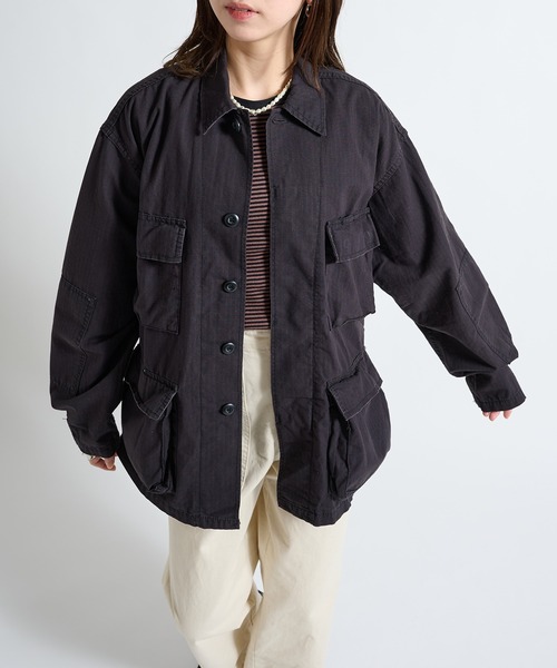 ROTHCO（ロスコ）の「【ROTHCO】ミリタリーシャツブルゾン  BDSH SHIRTS（ミリタリージャケット・レディース・ブラック/カーキ・M/S）」の15枚目の写真