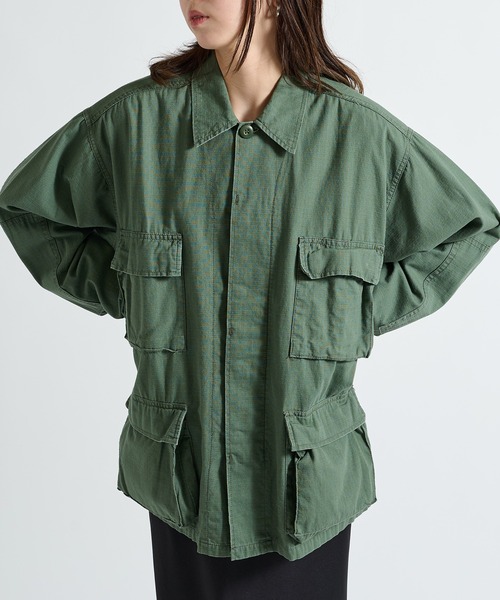 ROTHCO（ロスコ）の「【ROTHCO】ミリタリーシャツブルゾン  BDSH SHIRTS（ミリタリージャケット・レディース・ブラック/カーキ・M/S）」の6枚目の写真