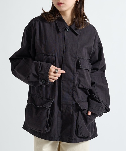 ROTHCO（ロスコ）の「【ROTHCO】ミリタリーシャツブルゾン  BDSH SHIRTS（ミリタリージャケット・レディース・ブラック/カーキ・M/S）」の17枚目の写真