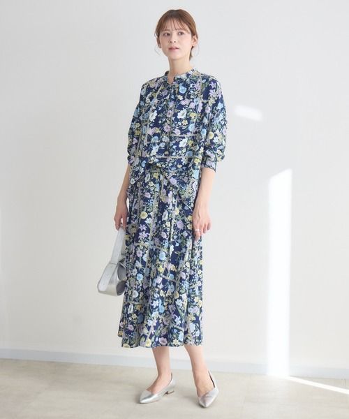 KATHARINE ROSS（キャサリンロス）の「【KATHARINE ROSS】リバイバルアロマプリントブラウス（シャツ/ブラウス・レディース・ネイビー/ピンク・FREE）」の3枚目の写真