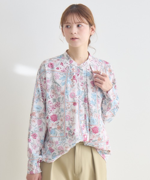 KATHARINE ROSS（キャサリンロス）の「【KATHARINE ROSS】リバイバルアロマプリントブラウス（シャツ/ブラウス・レディース・ネイビー/ピンク・FREE）」の17枚目の写真