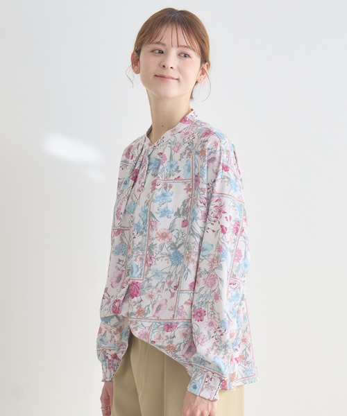 KATHARINE ROSS（キャサリンロス）の「【KATHARINE ROSS】リバイバルアロマプリントブラウス（シャツ/ブラウス・レディース・ネイビー/ピンク・FREE）」の18枚目の写真