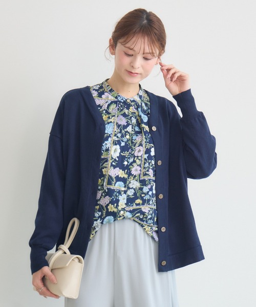 KATHARINE ROSS（キャサリンロス）の「【KATHARINE ROSS】リバイバルアロマプリントブラウス（シャツ/ブラウス・レディース・ネイビー/ピンク・FREE）」の7枚目の写真