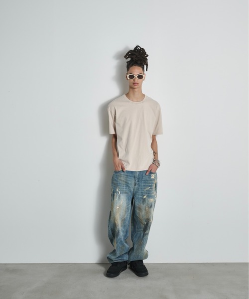 BLANK HOTEL（ブランクホテル）の「S/S Pigment Dyed T-Shirt / ピグメントショートスリーブT（Tシャツ/カットソー・メンズ・パープル/ピンク/カーキ/ブラック/ホワイト/ブルー・M/S/L）」の10枚目の写真