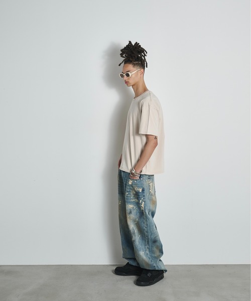 BLANK HOTEL（ブランクホテル）の「S/S Pigment Dyed T-Shirt / ピグメントショートスリーブT（Tシャツ/カットソー・メンズ・パープル/ピンク/カーキ/ブラック/ホワイト/ブルー・M/S/L）」の12枚目の写真