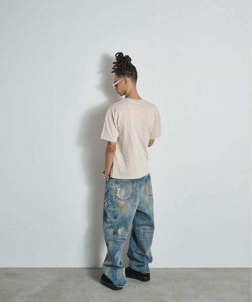BLANK HOTEL（ブランクホテル）の「S/S Pigment Dyed T-Shirt / ピグメントショートスリーブT（Tシャツ/カットソー・メンズ・パープル/ピンク/カーキ/ブラック/ホワイト/ブルー・M/S/L）」の13枚目の写真