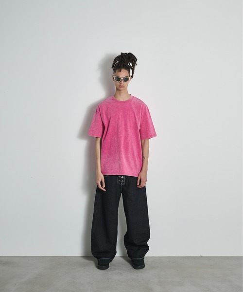 BLANK HOTEL（ブランクホテル）の「S/S Pigment Dyed T-Shirt / ピグメントショートスリーブT（Tシャツ/カットソー・メンズ・パープル/ピンク/カーキ/ブラック/ホワイト/ブルー・M/S/L）」の19枚目の写真