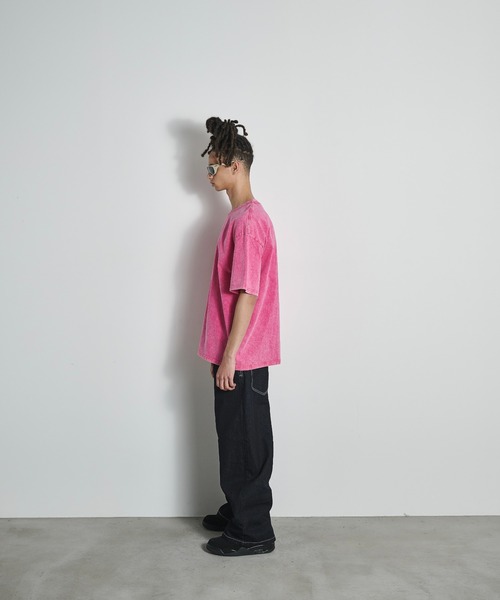 BLANK HOTEL（ブランクホテル）の「S/S Pigment Dyed T-Shirt / ピグメントショートスリーブT（Tシャツ/カットソー・メンズ・パープル/ピンク/カーキ/ブラック/ホワイト/ブルー・M/S/L）」の20枚目の写真