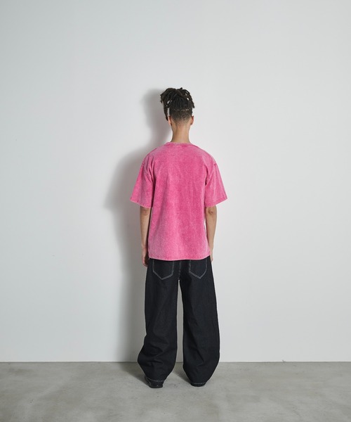 BLANK HOTEL（ブランクホテル）の「S/S Pigment Dyed T-Shirt / ピグメントショートスリーブT（Tシャツ/カットソー・メンズ・パープル/ピンク/カーキ/ブラック/ホワイト/ブルー・M/S/L）」の21枚目の写真