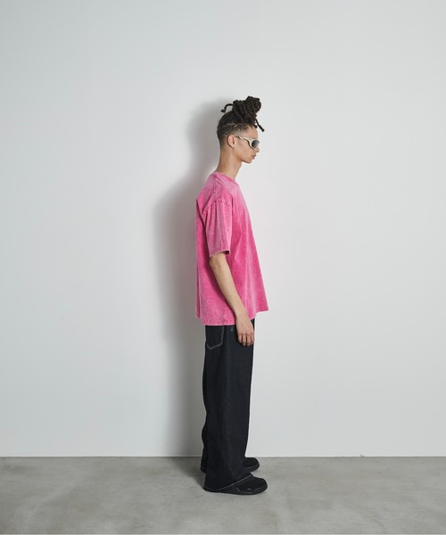 BLANK HOTEL（ブランクホテル）の「S/S Pigment Dyed T-Shirt / ピグメントショートスリーブT（Tシャツ/カットソー・メンズ・パープル/ピンク/カーキ/ブラック/ホワイト/ブルー・M/S/L）」の22枚目の写真