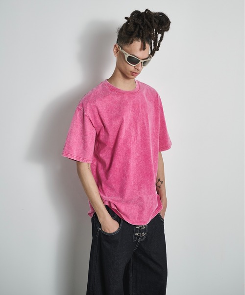 BLANK HOTEL（ブランクホテル）の「S/S Pigment Dyed T-Shirt / ピグメントショートスリーブT（Tシャツ/カットソー・メンズ・パープル/ピンク/カーキ/ブラック/ホワイト/ブルー・M/S/L）」の15枚目の写真