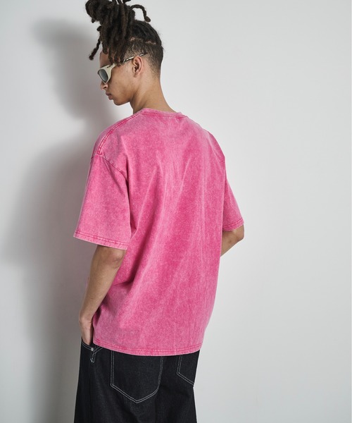 BLANK HOTEL（ブランクホテル）の「S/S Pigment Dyed T-Shirt / ピグメントショートスリーブT（Tシャツ/カットソー・メンズ・パープル/ピンク/カーキ/ブラック/ホワイト/ブルー・M/S/L）」の17枚目の写真