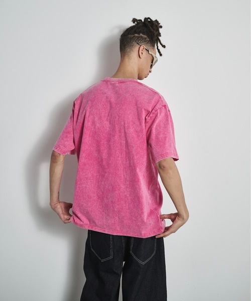 BLANK HOTEL（ブランクホテル）の「S/S Pigment Dyed T-Shirt / ピグメントショートスリーブT（Tシャツ/カットソー・メンズ・パープル/ピンク/カーキ/ブラック/ホワイト/ブルー・M/S/L）」の18枚目の写真