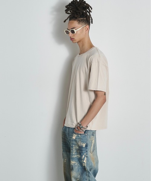 BLANK HOTEL（ブランクホテル）の「S/S Pigment Dyed T-Shirt / ピグメントショートスリーブT（Tシャツ/カットソー・メンズ・パープル/ピンク/カーキ/ブラック/ホワイト/ブルー・M/S/L）」の8枚目の写真