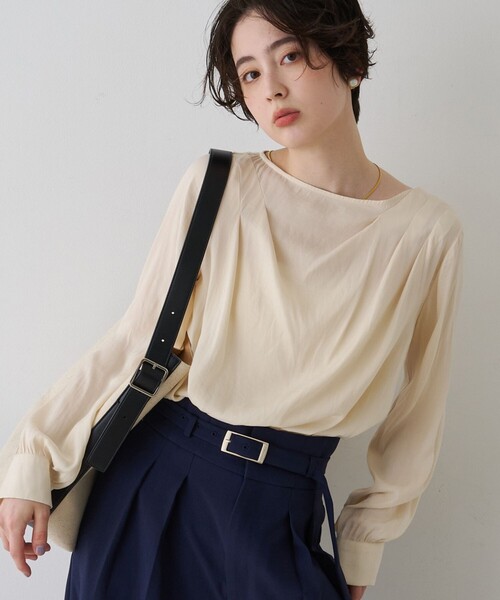 [ограниченная серия в некоторых магазинах] дроп-сэйт блаус (Drop Satin Blouse)