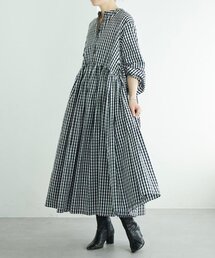 BEARDSLEY | 《追加検討中》先染めギャザーワンピース(ワンピース)