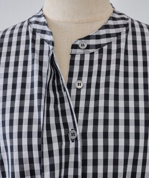 BEARDSLEY（ビアズリー）の「《2/15(日)12：00追加予約》先染めギャザーワンピース（ワンピース・レディース・ネイビー/ブラック・0/1）」の9枚目の写真