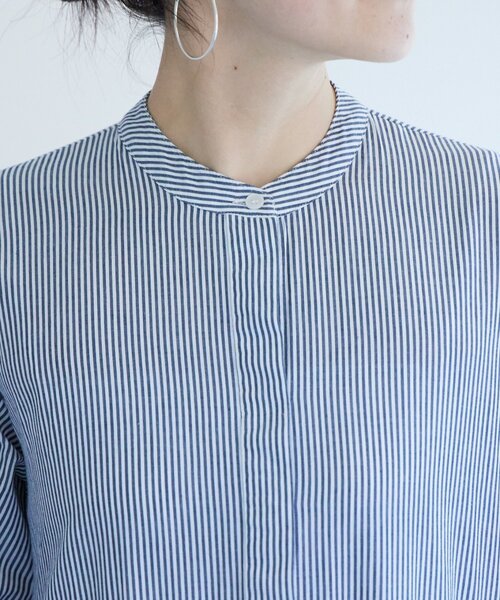 BEARDSLEY（ビアズリー）の「《2/15(日)12：00追加予約》先染めギャザーワンピース（ワンピース・レディース・ネイビー/ブラック・0/1）」の16枚目の写真