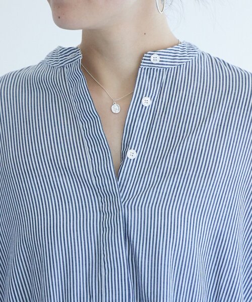 BEARDSLEY（ビアズリー）の「《2/15(日)12：00追加予約》先染めギャザーワンピース（ワンピース・レディース・ネイビー/ブラック・0/1）」の17枚目の写真