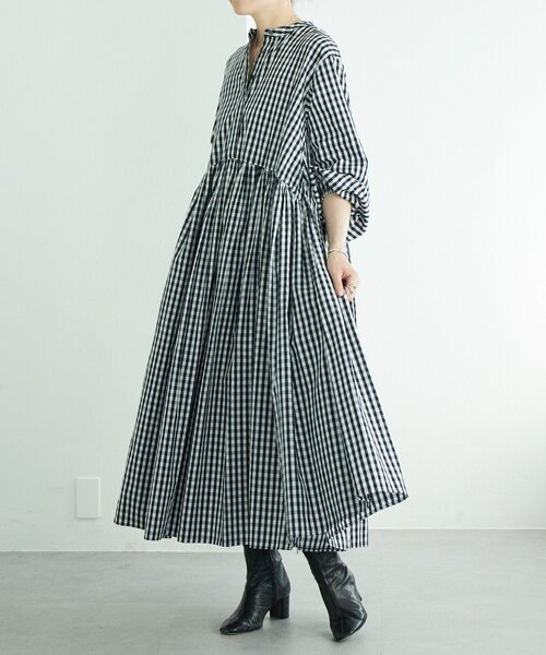 セール】先染めギャザーワンピース（ワンピース）｜BEARDSLEY