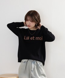 BRODIAEA 配色ロゴニットプルオーバー