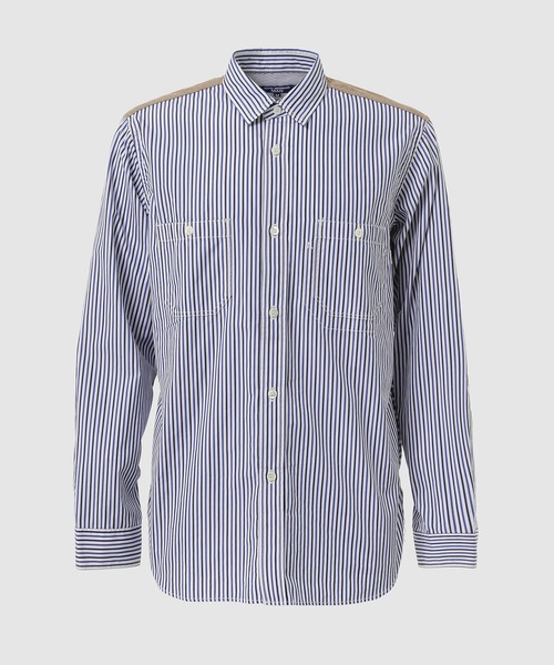 セール】COTTON STRIPE × COTTON CHECK SHIRT（シャツ/ブラウス