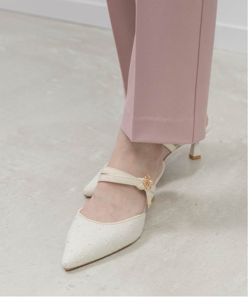 RANDA（ランダ）の「モノグラムパールミュールパンプス（パンプス・レディース・ブラック/アイボリー/ベージュ・M/L/S/LL）」の13枚目の写真